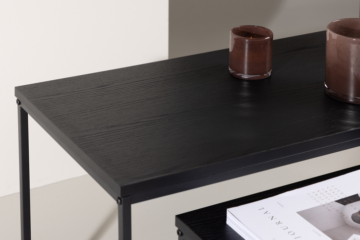 Venture Home Staal Soffbord Bord 1: 43x100 cm Bord 2: 33x75cm Svart