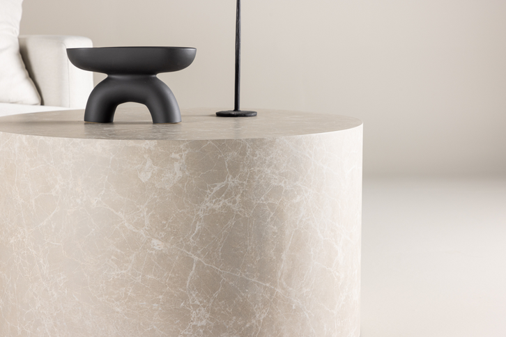 Venture Home York Soffbord Ø80 Beige