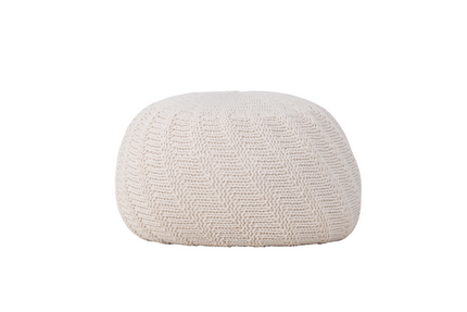 Venture Home Ted Puff Ø45 Off-white