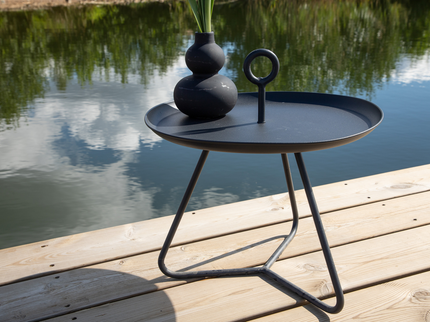Venture Home Pamplona Sidobord Ø40 Svart Utomhus