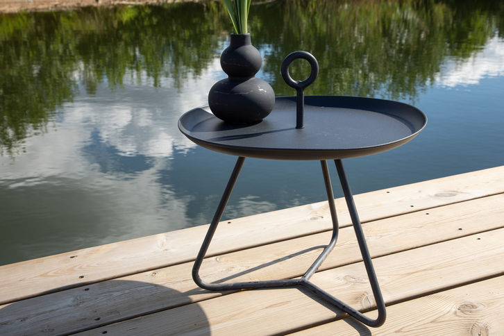 Venture Home Pamplona Sidobord Ø40 Svart Utomhus