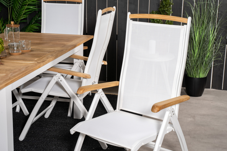Venture Home Panama Positionsstolar 2-pack Vit