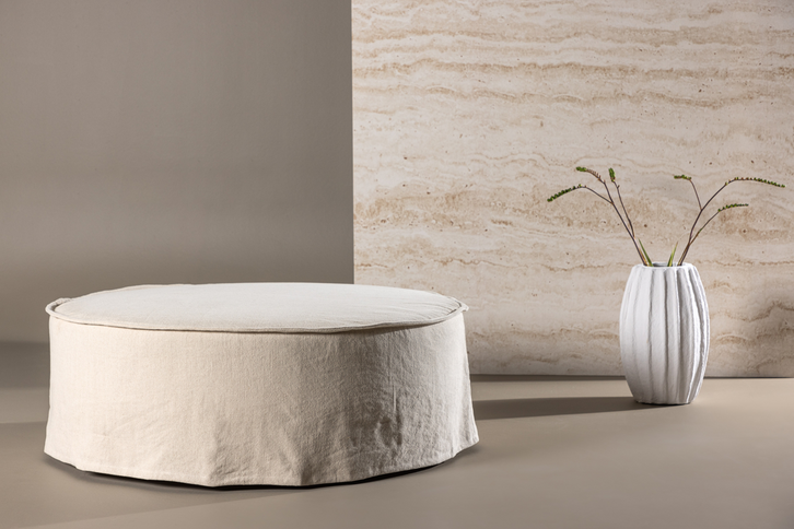 Vind Vindö Ottoman Ø101 ⌀101 Beige