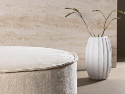 Vind Vindö Ottoman Ø101 ⌀101 Beige