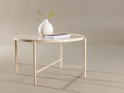 Vind Sandhamn Soffbord Ø70 Beige