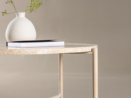 Vind Sandhamn Soffbord Ø70 Beige