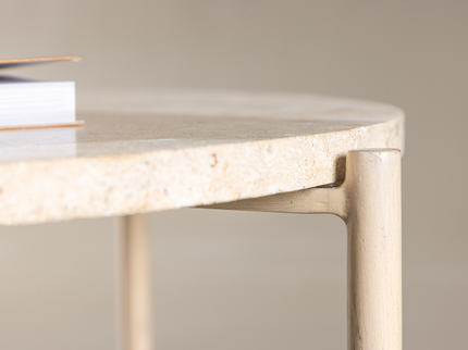 Vind Sandhamn Soffbord Ø70 Beige