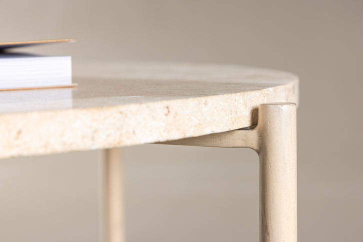 Vind Sandhamn Soffbord Ø70 Beige
