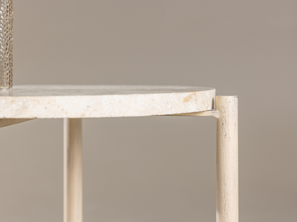 Vind Sandhamn Soffbord Ø40 Beige