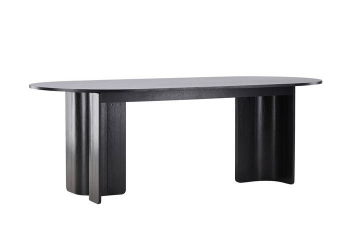 Vind Tyresö Ovalt Matbord 220 x 100 x 75 Svart