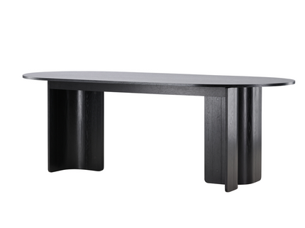 Vind Tyresö Ovalt Matbord 220 x 100 x 75 Svart
