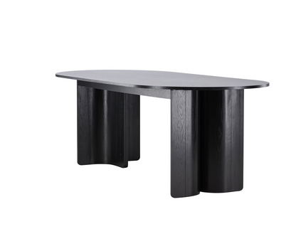 Vind Tyresö Ovalt Matbord 220 x 100 x 75 Svart