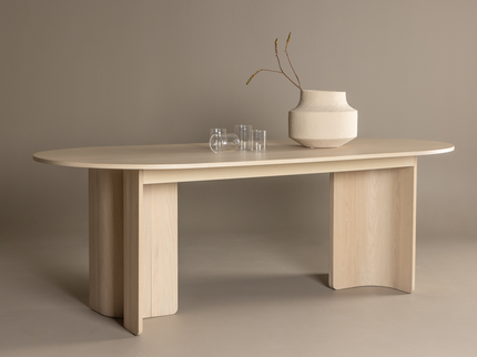 Vind Tyresö Ovalt Matbord 220 x 100 x 75 Vitputsad