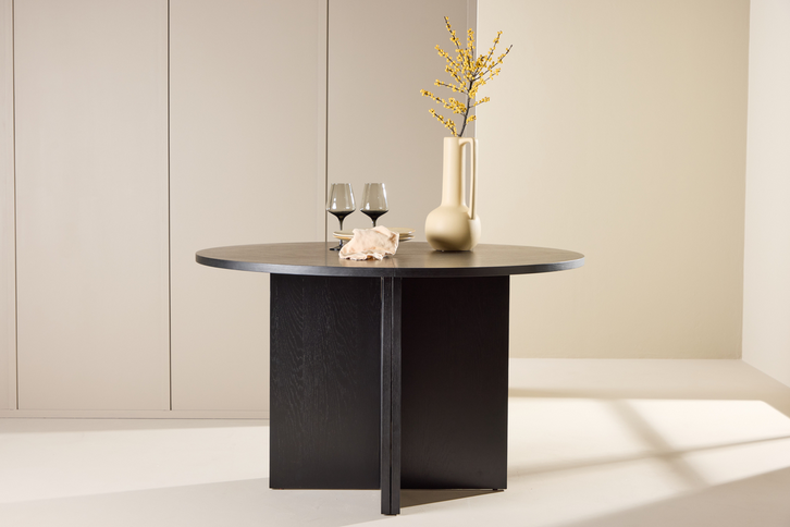 Venture Home Strada Matbord Ø120 Svart