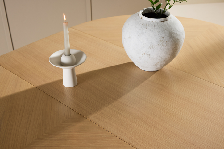 Venture Home Strada Matbord Ø120 Vitputsad