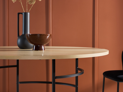 Venture Home Copenhagen Runt Matbord Ø140 Beige/Svart