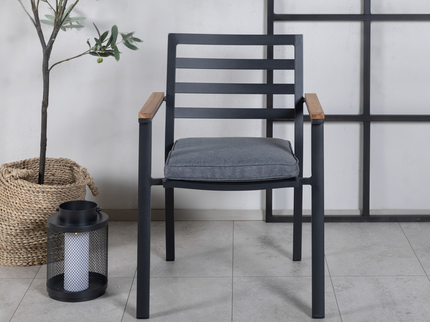 Venture Home Brasilia Matstolar 2-Pack Svart Utomhus