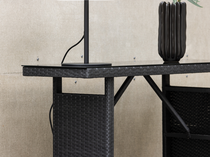 Venture Home Padova Sidobord 40 x 120 Svart Utomhus