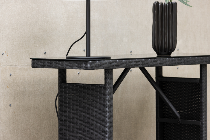 Venture Home Padova Sidobord 40 x 120 Svart Utomhus