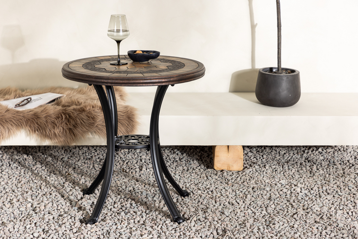 Venture Home Leiria Cafebord Ø60 Brunt Utomhus