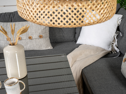 Venture Home Watford Hörnsoffgrupp Svart Utomhus