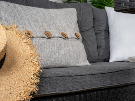 Venture Home Watford Hörnsoffgrupp Svart Utomhus