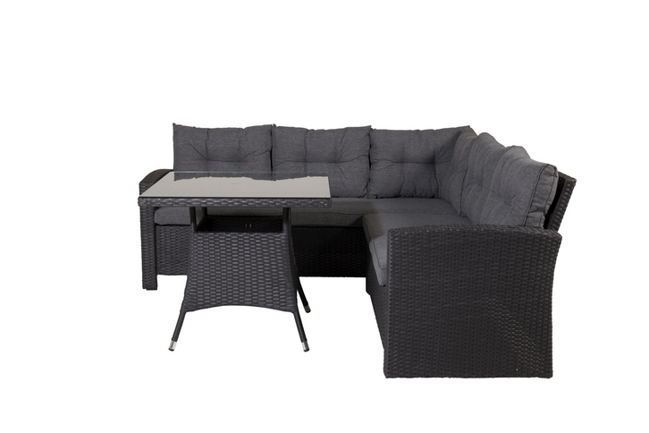 Venture Home Watford Hörnsoffgrupp Svart Utomhus