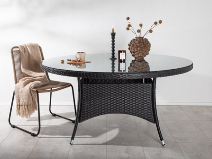 Venture Home Volta Runt Matbord Utomhus Svart