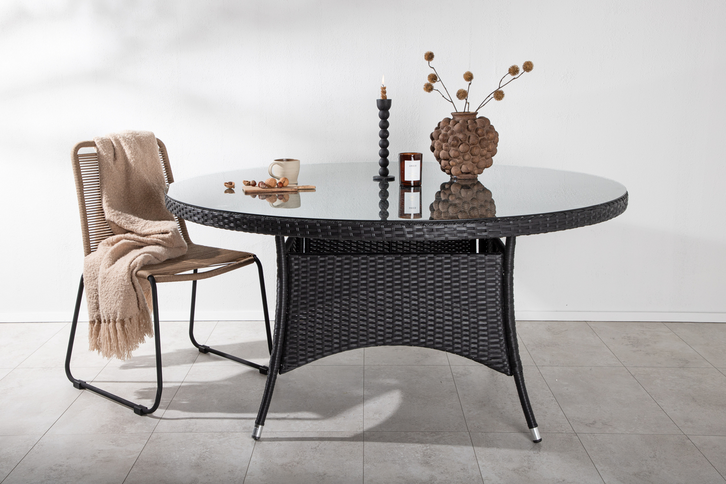Venture Home Volta Runt Matbord Utomhus Svart