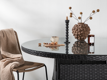 Venture Home Volta Runt Matbord Utomhus Svart