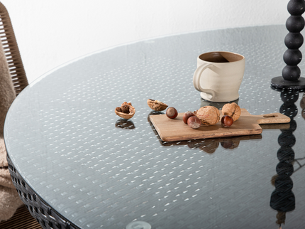 Venture Home Volta Runt Matbord Utomhus Svart