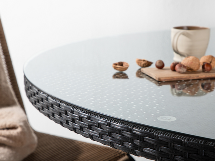 Venture Home Volta Runt Matbord Utomhus Svart