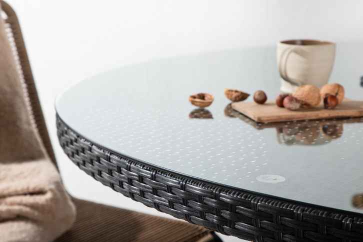 Venture Home Volta Runt Matbord Utomhus Svart