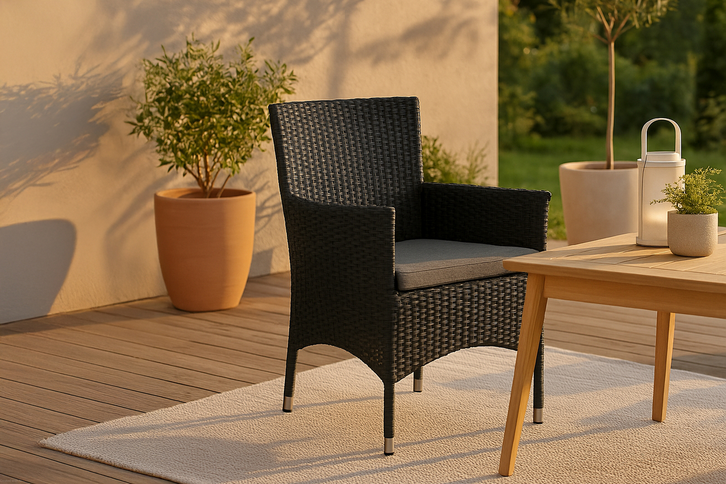 Venture Home Malin Matstolar 2-Pack Svart Utomhus