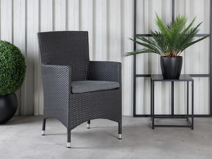 Venture Home Malin Matstolar 2-Pack Svart Utomhus