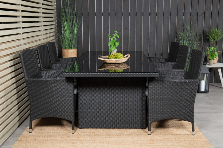 Venture Home Malin Matstolar 2-Pack Svart Utomhus