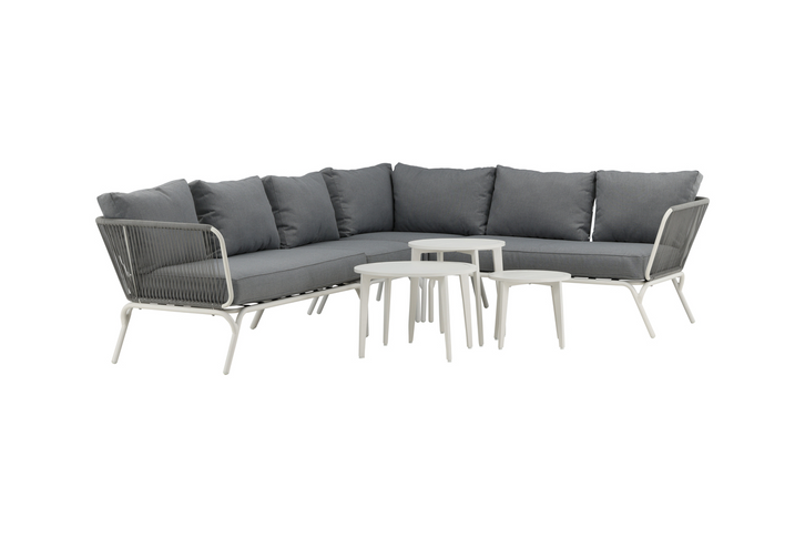 Venture Home Roxo Hörnsoffgrupp Vit/Grå Utomhus