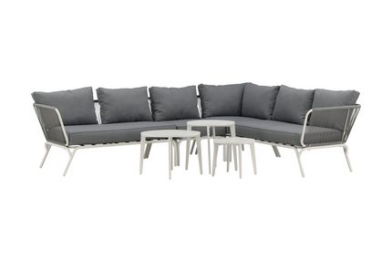 Venture Home Roxo Hörnsoffgrupp Vit/Grå Utomhus