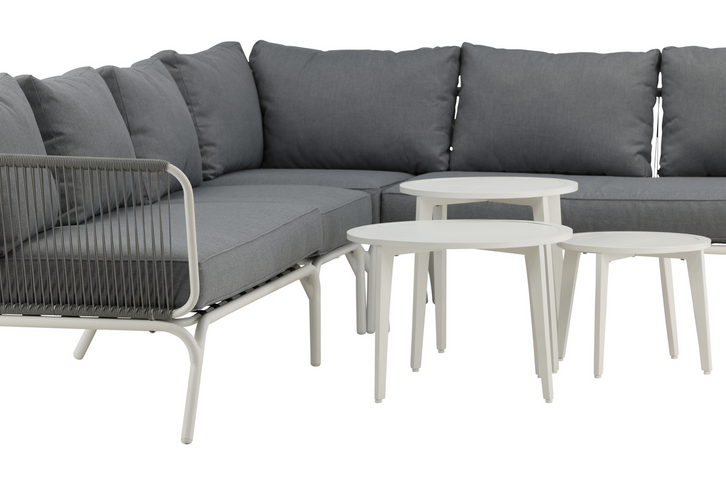 Venture Home Roxo Hörnsoffgrupp Vit/Grå Utomhus