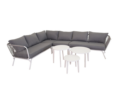 Venture Home Roxo Hörnsoffgrupp Vit/Grå Utomhus