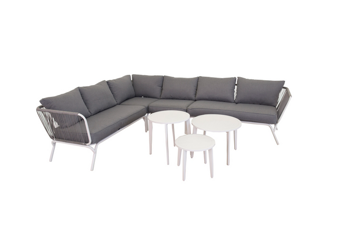Venture Home Roxo Hörnsoffgrupp Vit/Grå Utomhus