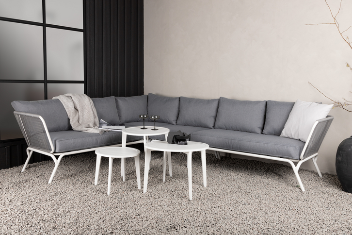 Venture Home Roxo Hörnsoffgrupp Vit/Grå Utomhus