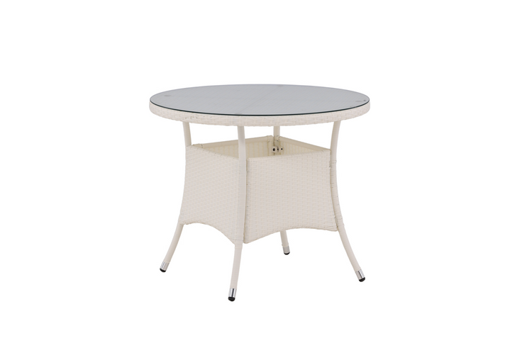 Venture Home Volta Runt Matbord Utomhus Vit