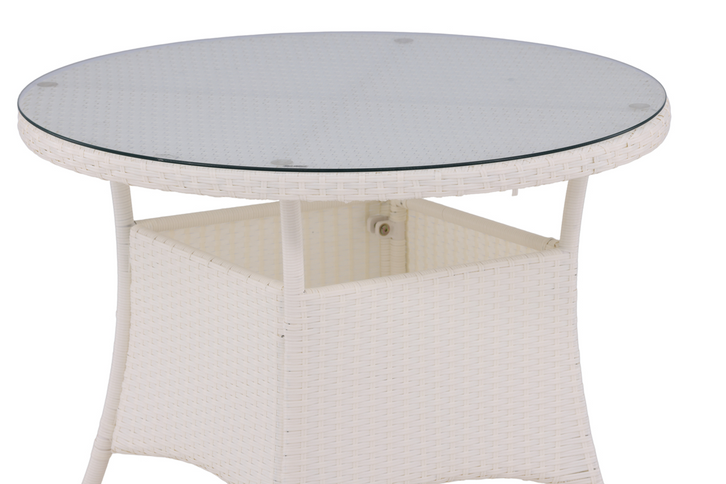 Venture Home Volta Runt Matbord Utomhus Vit