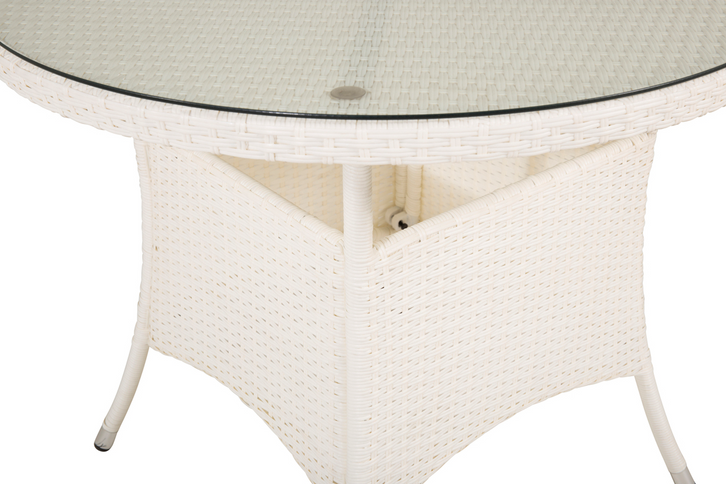 Venture Home Volta Runt Matbord Utomhus Vit