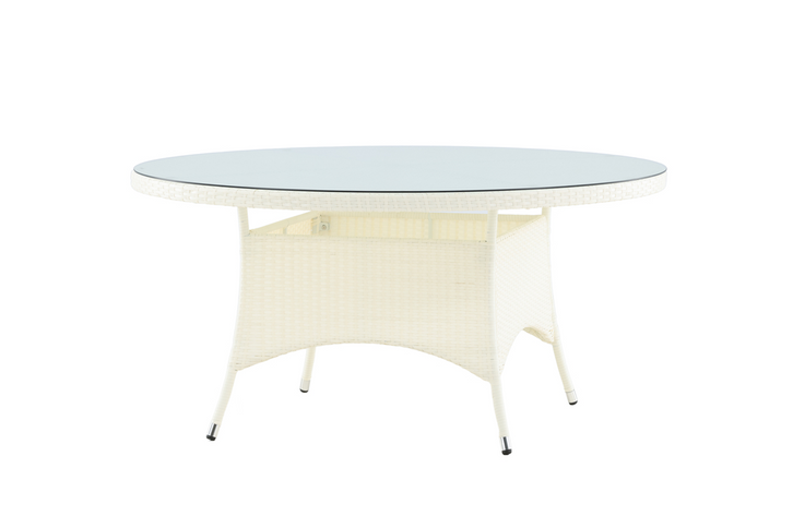 Venture Home Volta Runt Matbord Utomhus Vit