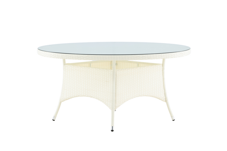 Venture Home Volta Runt Matbord Utomhus Vit