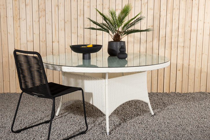 Venture Home Volta Runt Matbord Utomhus Vit