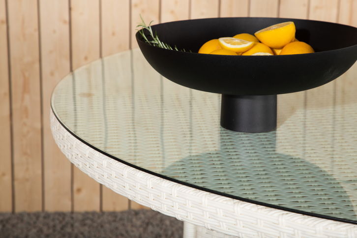 Venture Home Volta Runt Matbord Utomhus Vit