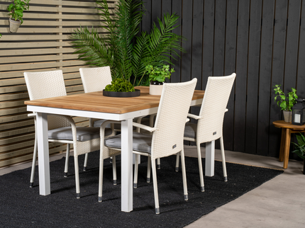 Venture Home Anna Matstolar 2-Pack Vit Utomhus